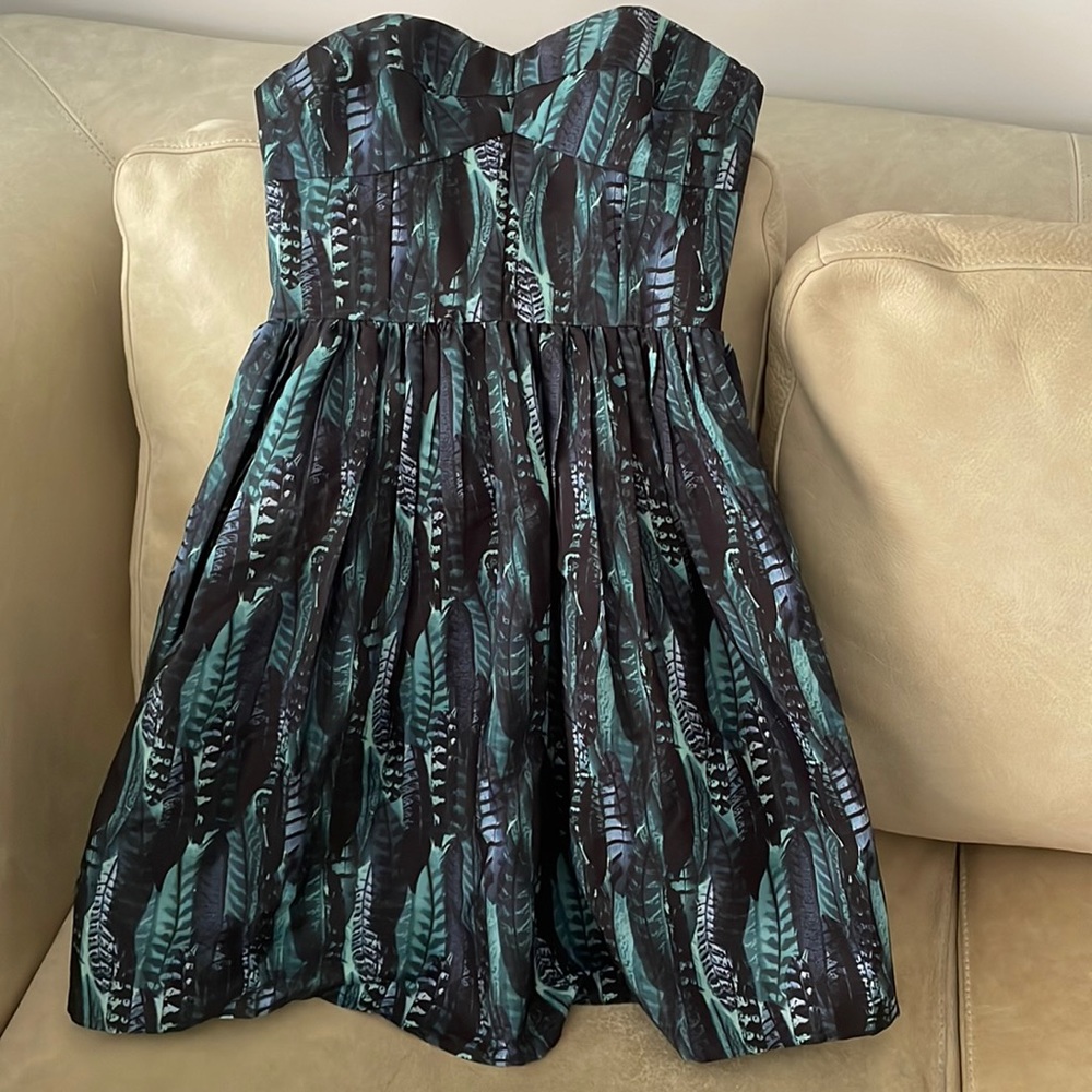 Jack Wills fabulously British print strapless dress